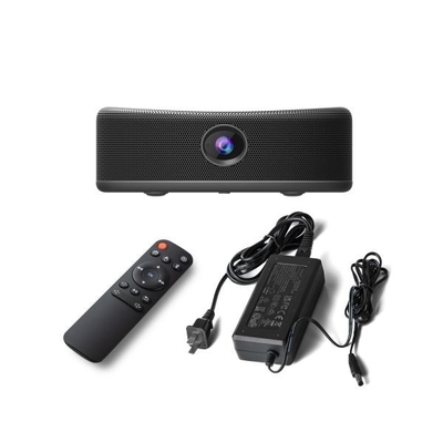 Projecteur 4k portatif intelligent indigène métallique avec le noir de prise d'USB