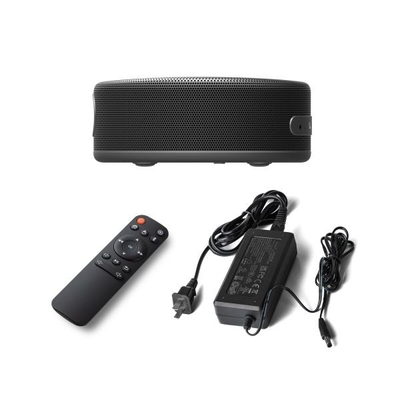 Projecteur 4k portatif intelligent indigène métallique avec le noir de prise d'USB