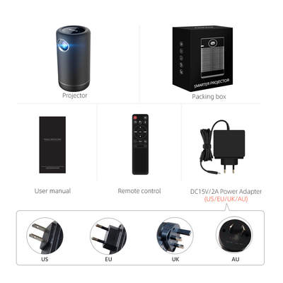 4K Android 9 projecteurs de DLP de radio du projecteur LED mini avec le mode DE HAUTE FIDÉLITÉ de haut-parleur